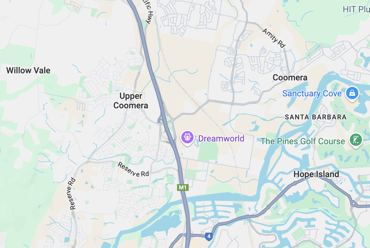 Map Of Upper Coomera